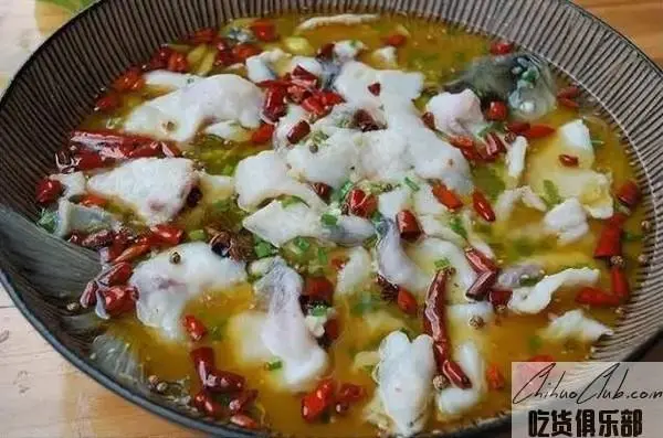 boiled fish with pickled cabbage and chilis